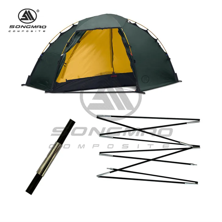 Fiberglasstänger för tält